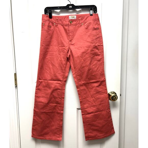 Talbots Petites Jeans, Coral Cropped Ankle Pants, Women's Size 6P - Picture 1 of 4